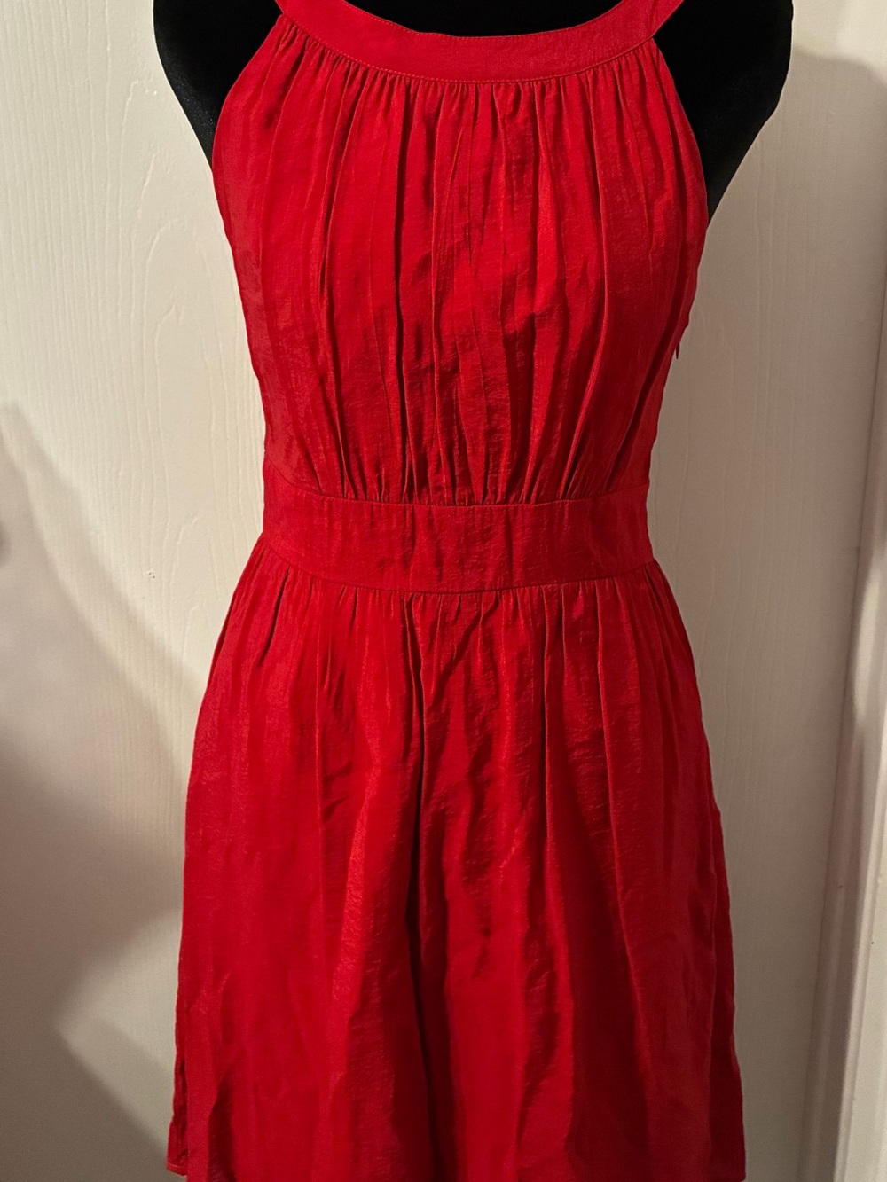 Emmelee for F.C. Red Halter Fit n Flare Midi Dress